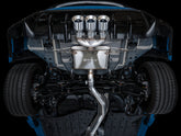 AWE Touring Edition Exhaust for FL5 Civic Type R - Triple Chrome Silver Tips - Mounted